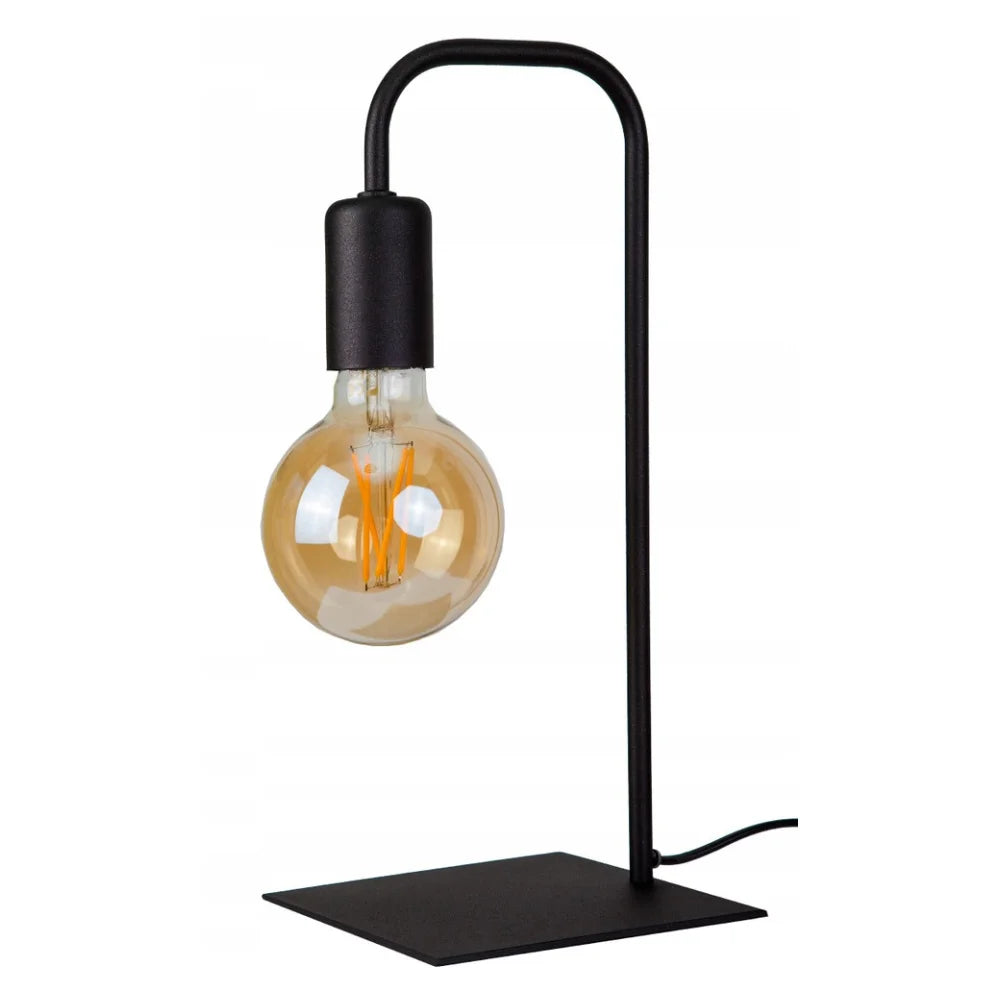 zwart industrieel nachtlampje voor slaapkamer tafellamp