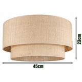 Hanglamp stoffen kap zwart goud voor eetkamer