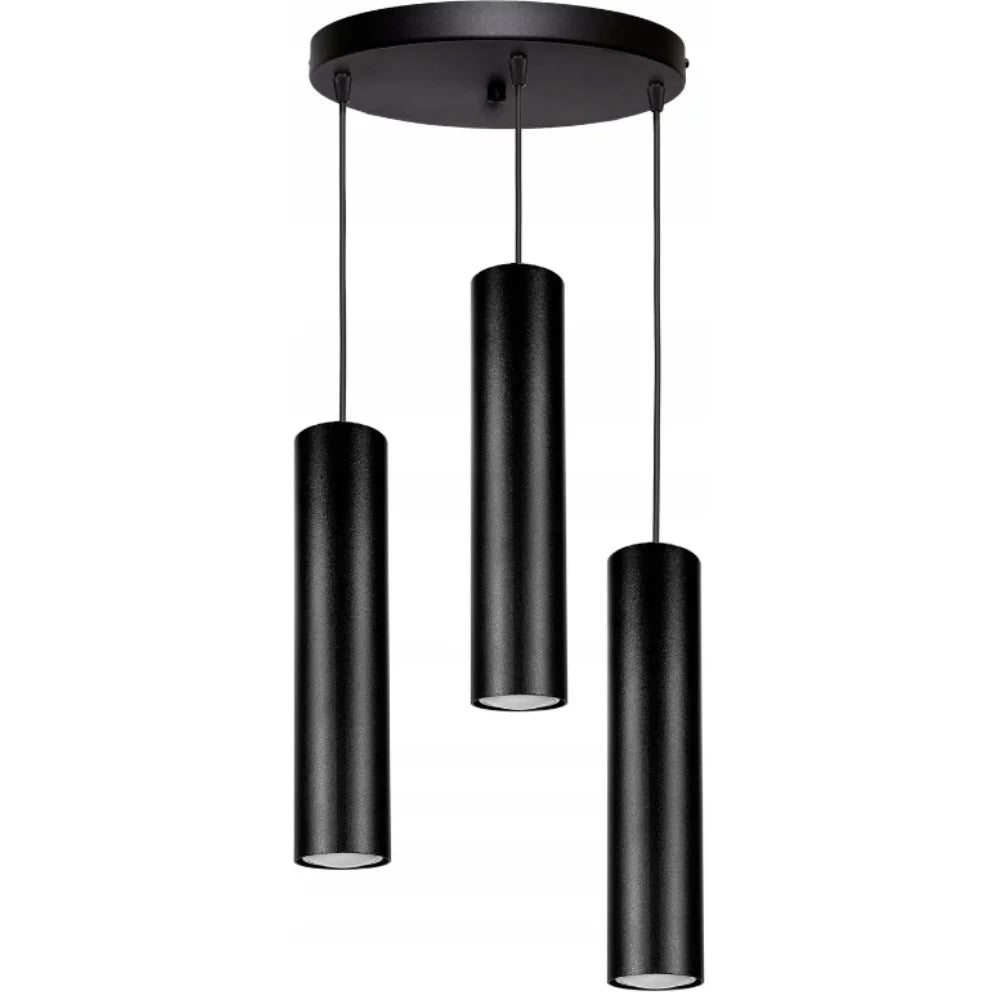 industriële hanglamp zwart kookeiland eettafel 3-lamps