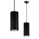 Hanglamp zwart industrieel met E27 fitting en open kap