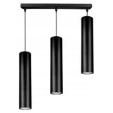 industriële hanglamp zwart 3-lichts voor eettafel