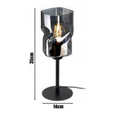 Tafellamp industrieel zwart met E27 fitting