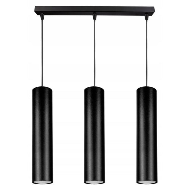 industriële hanglamp zwart 3-lichts voor eettafel