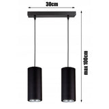 Hanglamp zwart industrieel met 2 E27 fittingen