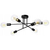 plafondlamp industrieel zwart voor woonkamer of eetkamer