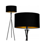 Gouden vloerlamp industrieel voor woonkamer of hal