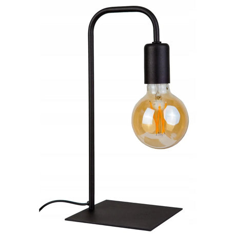 zwart industrieel nachtlampje voor slaapkamer tafellamp