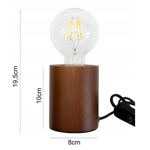 bruine tafellamp voor slaapkamer met industrieel ontwerp