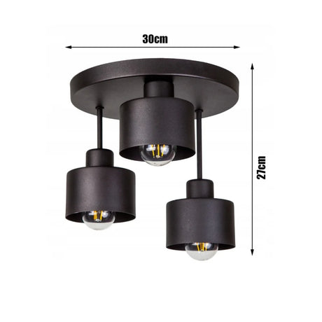 plafondlamp industrieel zwart woonkamer verlichting