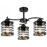 Plafondlamp langwerpig 3-lamps glas woonkamer eetkamer