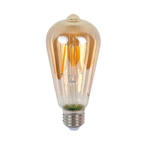 LED lamp E27 ST64 2700K warm wit honeykleurig filament