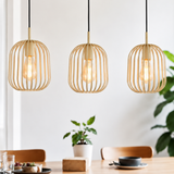 Hanglamp - Beige - 3 Lichts - Langwerpig - Woonkamer - Eetkamer - Nova