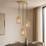 Hanglamp - Beige - 3 Lichts - Woonkamer - Eetkamer - Nova