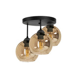 glazen plafondlamp amber bol woonkamer slaapkamer