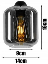 4 lichts glazen hanglamp industrieel voor eettafel of hal