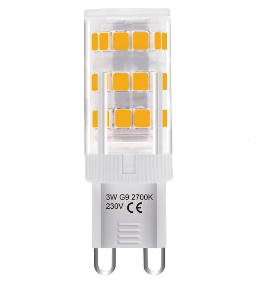 G9 LED-pære – 3-trins, 3W, 250 lm, varm hvid 2700K