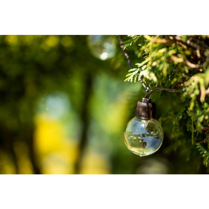 Solcelledrevet LED-kuglekæde 7,5 m – varmt hvidt lys (3000K) | Solcelledrevet havebelysning