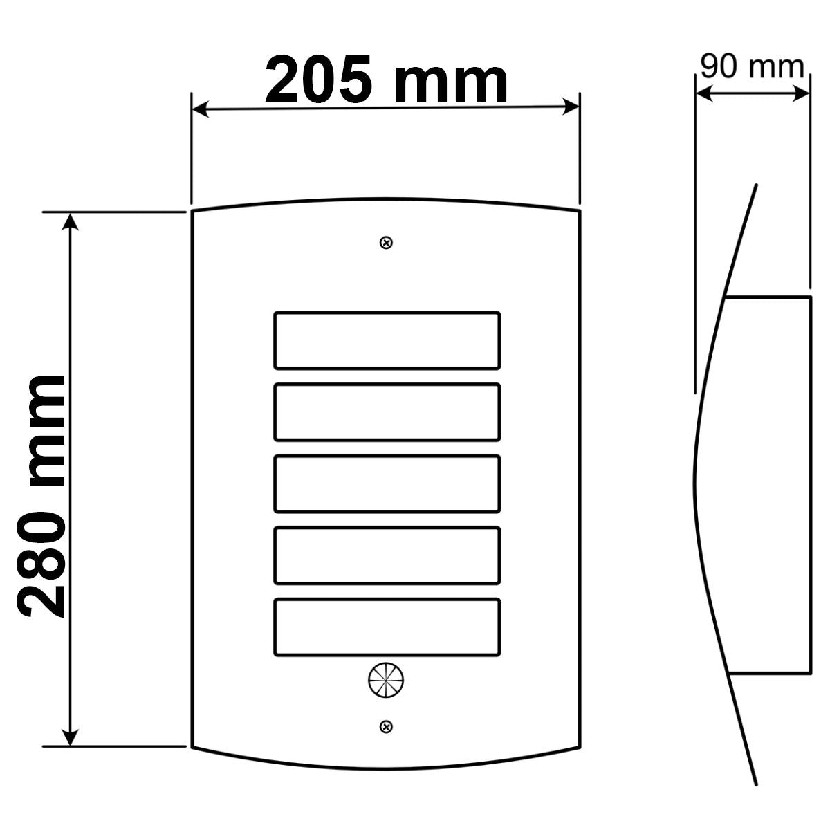 Væglampe med bevægelses- og skumringssensor - E27-fatning - udendørs