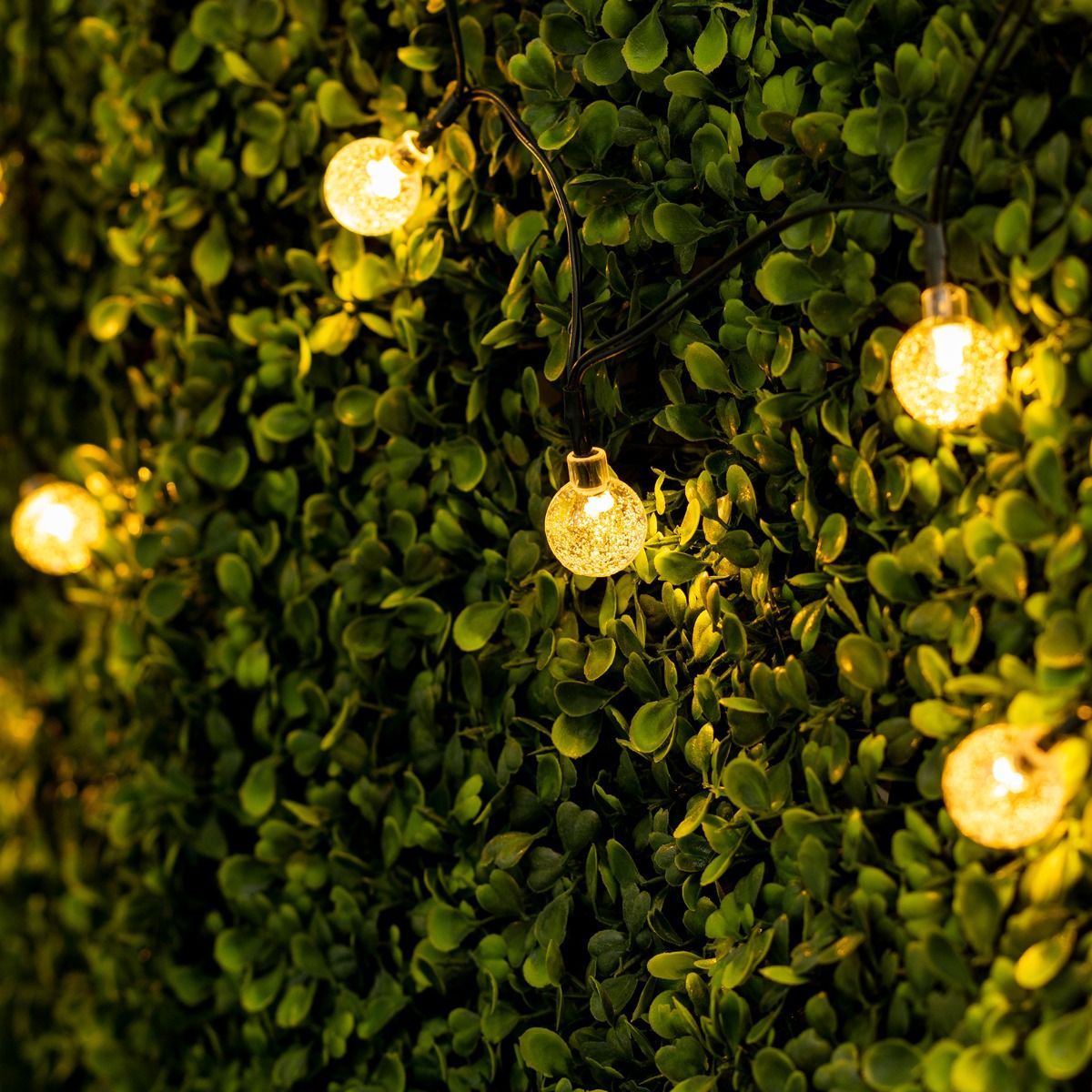 Havegirlande – 100x LED-kugler – 21,8m – Varm hvid 3000K – Dekorativ og vejrbestandig