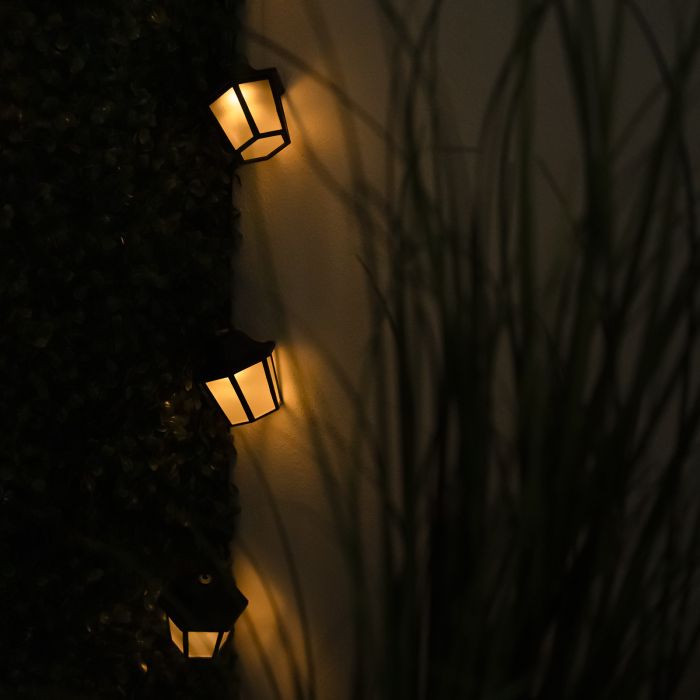 10x LED-lanterner – 3,8m – Varm hvid 3000K – Dekorative og vejrbestandige