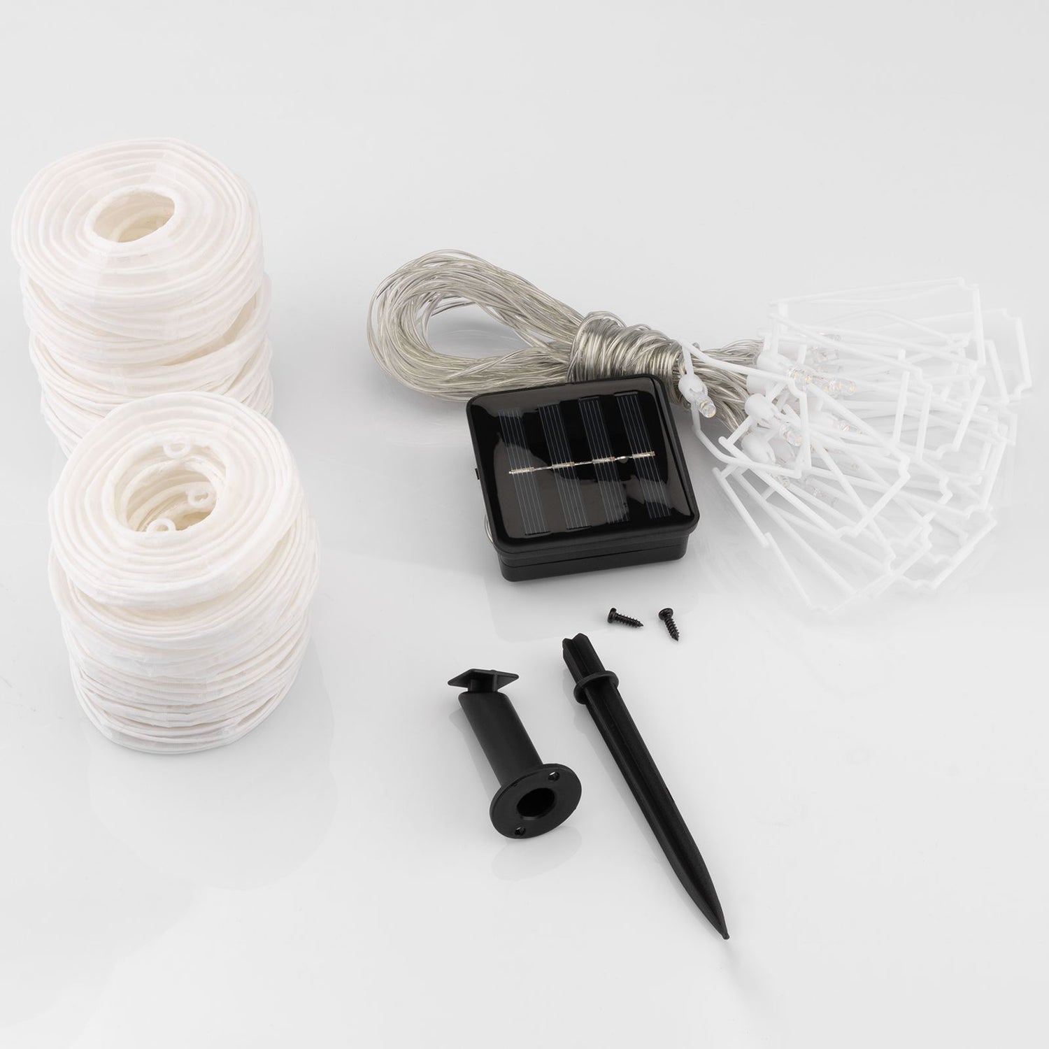 Solcelledrevet havelyskæde – 20 LED-lanterner – 7,59 m – varm hvid 3000K