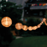 Solcelledrevet havelyskæde – 20 LED-lanterner – 7,59 m – varm hvid 3000K