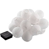Solcelledrevet havelyskæde – 20 LED-lanterner – 7,59 m – varm hvid 3000K