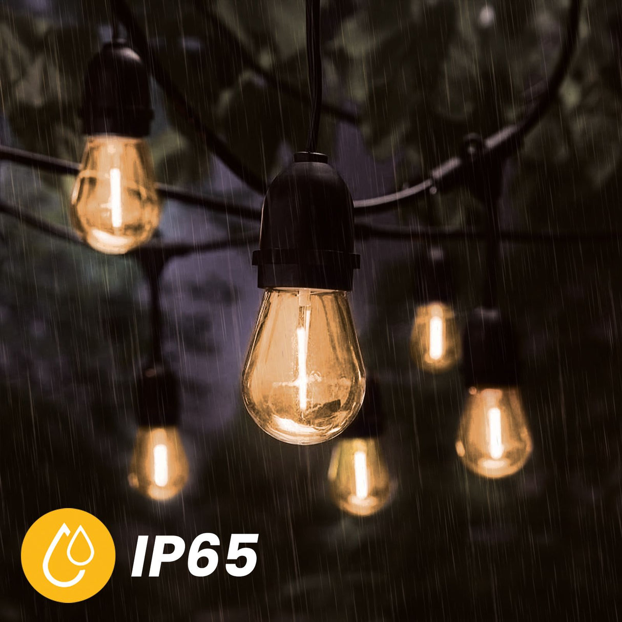 Solcelledrevet havelyskæde - 30x LED - 20m - Varm hvid 2700K - IP65 - Med fjernbetjening