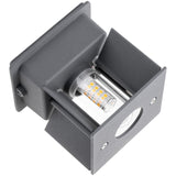 LED facadelampe G9 – Up &amp; Down udendørslampe, grafit