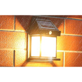 Solcelledrevet LED-væglampe – Facadelampe 3000K, IP44 med bevægelses- og skumringssensor