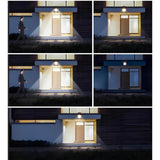 Solcelledrevet LED-væglampe – Facadelampe 3000K, IP44 med bevægelses- og skumringssensor