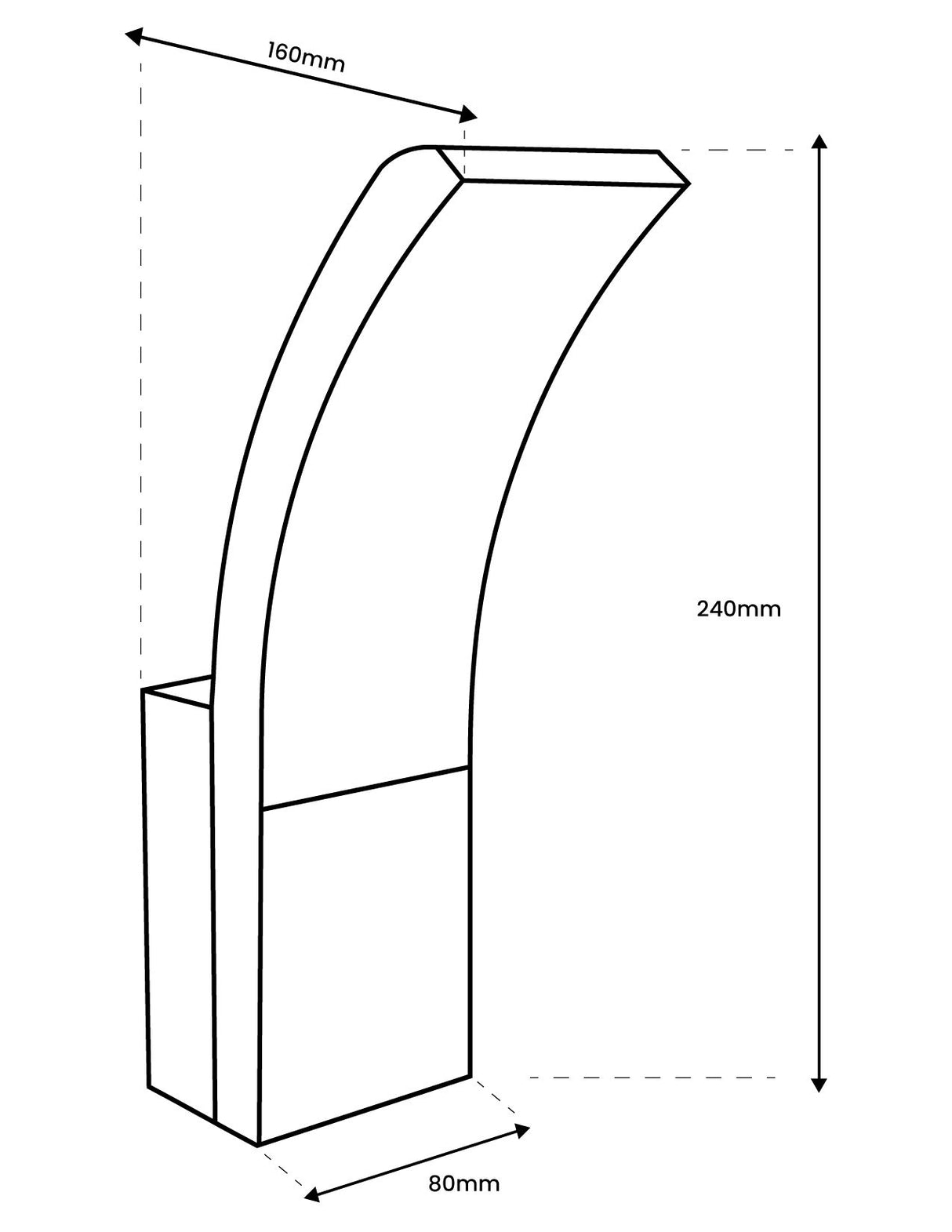 LED udendørs væglampe 10W – Sort, 4000K, IP44