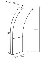 LED udendørs væglampe 10W – Sort, 4000K, IP44