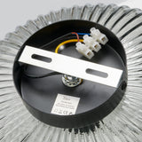 Design Loftlampe Rund Røget Glas -