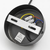 Design pendellampe messing med røgfarvet glas