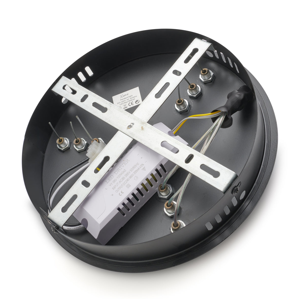 Design Hængelampe Sort - LED 3 farver - Tre ringe - Justerbar i højden - Spisestue - Stue