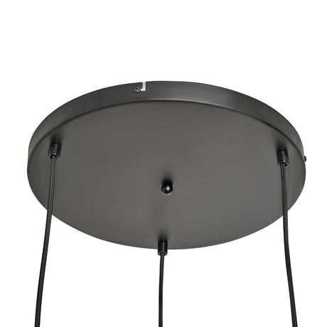 Hanglamp Zwart met Messing en Smoke Glas – 3-Lichts - Aura Trio