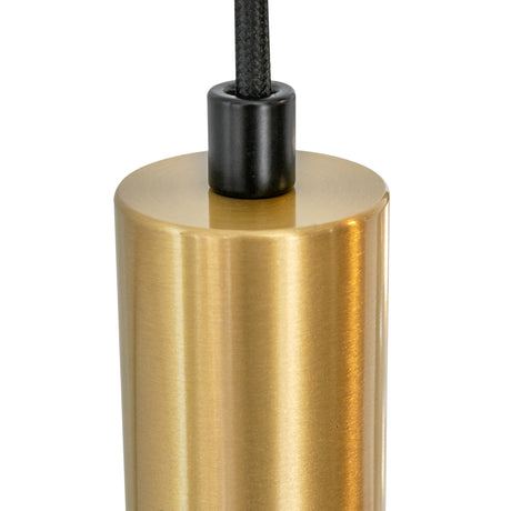 Hanglamp Zwart met Messing en Smoke Glas – 3-Lichts - Aura Trio