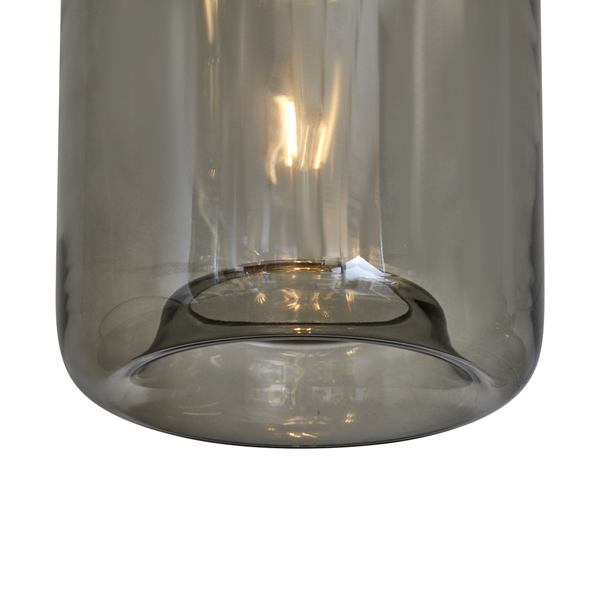 Hængelampe med 5 lys i mix | Røget glas | Industriel | Stue | Spisestue | Røget | Sort