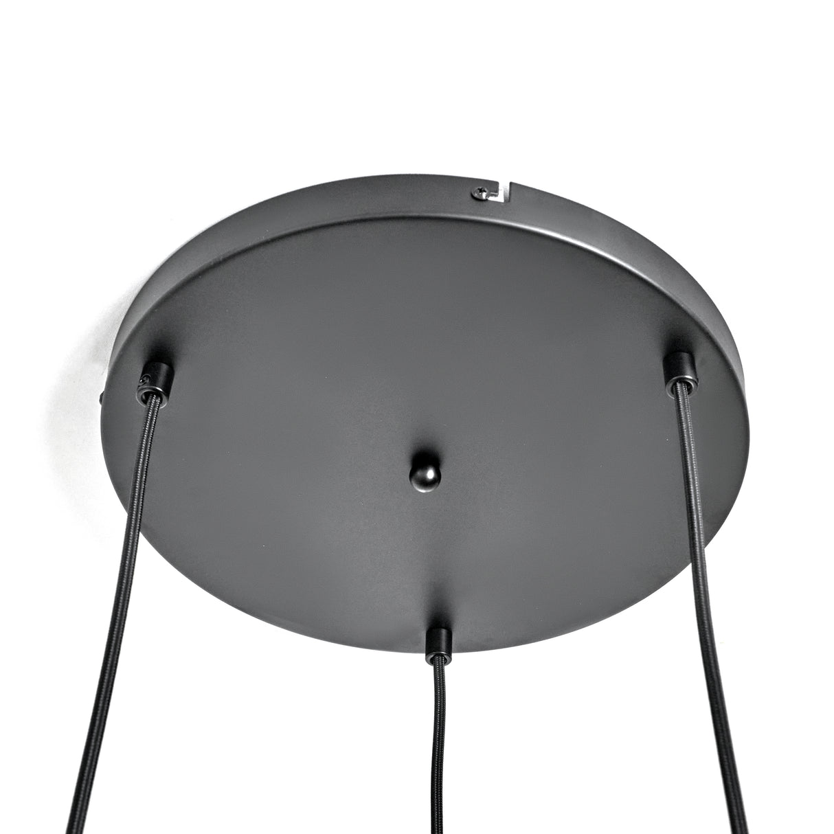 Pendellampe med 3 lyskilder, kugleformet, røget glas, industriel, stue, spisestue, røget sort, grå 