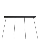 Hanglamp Zwart met Smoke Glas – 4-Lichts Langwerpig | Xavi