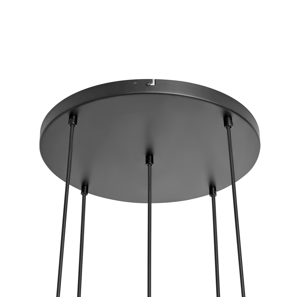 Hængelampe med 5 lys i mix | Røget glas | Industriel | Stue | Spisestue | Røget | Sort