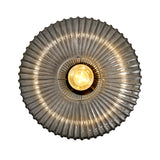 Design Loftlampe Rund Røget Glas -