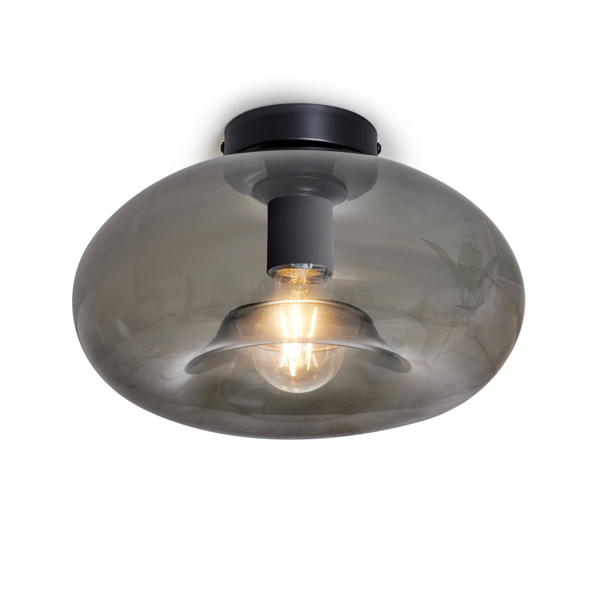 Design loftslampe Art Deco Sort røg -