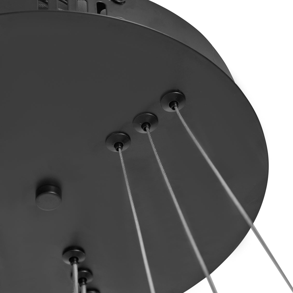 Design Hængelampe Sort - LED 3 farver - Tre ringe - Justerbar i højden - Spisestue - Stue