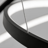 Design Hængelampe Sort - LED 3 farver - Tre ringe - Justerbar i højden - Spisestue - Stue