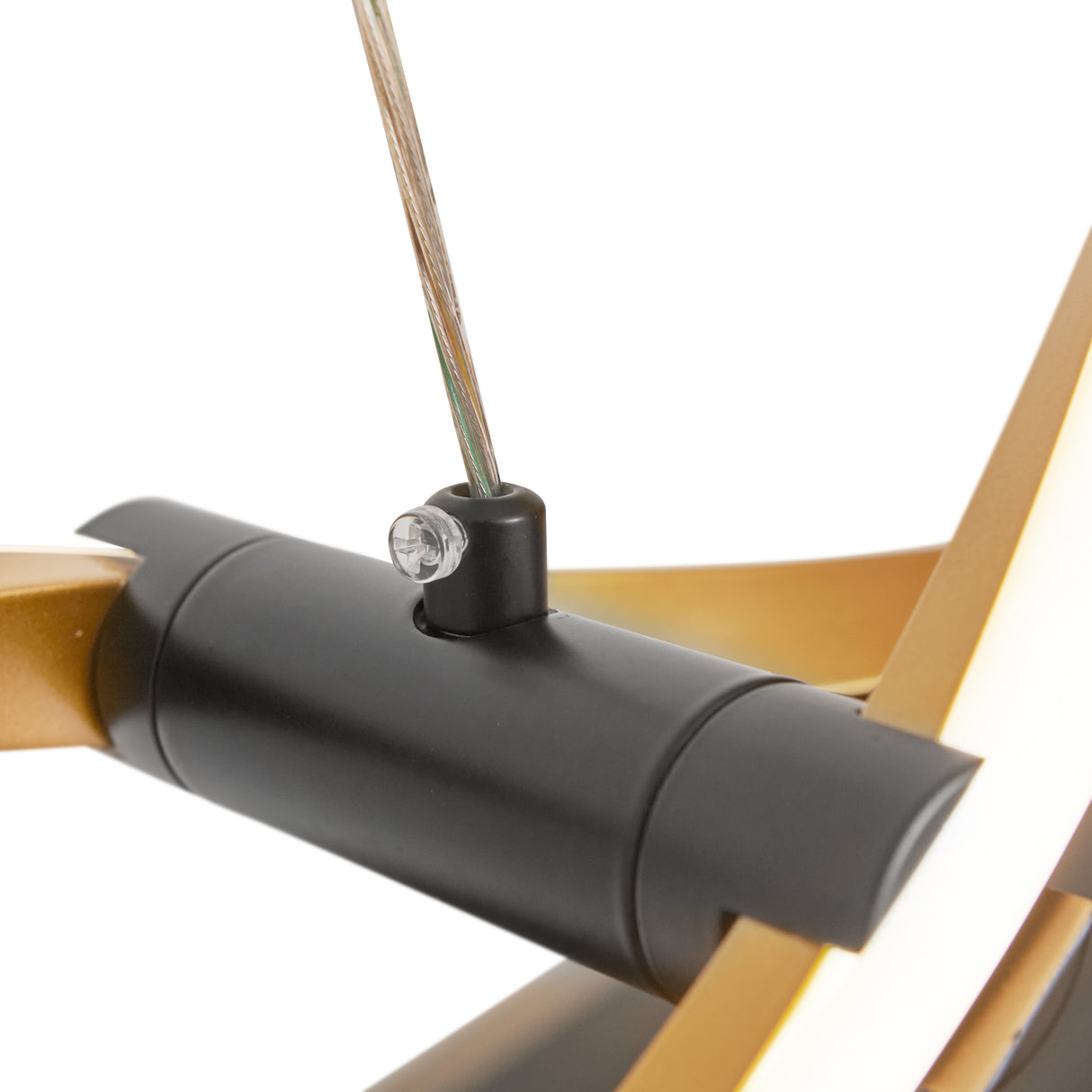 Aflang LED-pendellampe i guldbølgeform – 3 farver