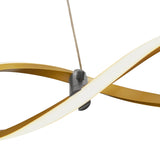 Aflang LED-pendellampe i guldbølgeform – 3 farver